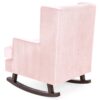 Pink Soft Tufted Upholstered Wingback Rocker Rocking Chair - Image 4