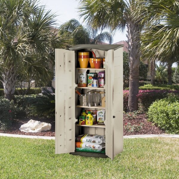 Heavy Duty Vertical Outdoor Cabinet Weather Resistant Storage Shed - Image 2