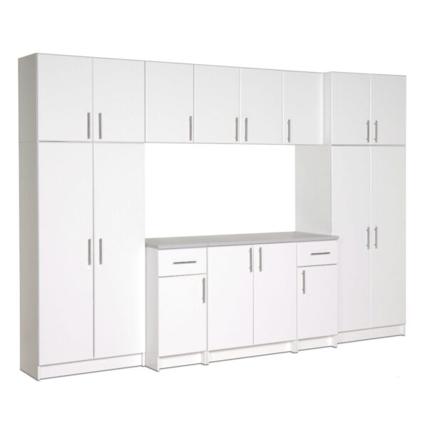 White Wall Cabinet with 2 Doors and Adjustable Shelf - Image 3