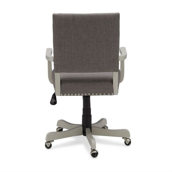 Charcoal Linen Upholstered Adjustable Height Tilt Task Office Chair - Image 2