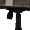 Charcoal Linen Upholstered Adjustable Height Tilt Task Office Chair - Image 3