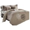 Queen size 8-Piece Comforter Set in Light Brown Black Tan White - Image 2