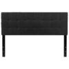 Queen size Modern Black Fabric Upholstered Panel Headboard