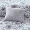 Queen size 8-piece White Grey Floral Pattern Microfiber Comforter Set - Image 5