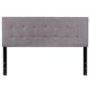 Queen size Modern Light Grey Fabric Upholstered Panel Headboard - Image 2