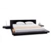 Queen Modern Platform Bed w/ Headboard and 2 Nightstands in Espresso - Image 3