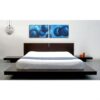 Queen Modern Platform Bed w/ Headboard and 2 Nightstands in Espresso - Image 4