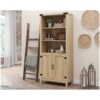 FarmHome Oak 3 Adjustable Shelves Entryway Bookcase Storage Cabinet - Image 2