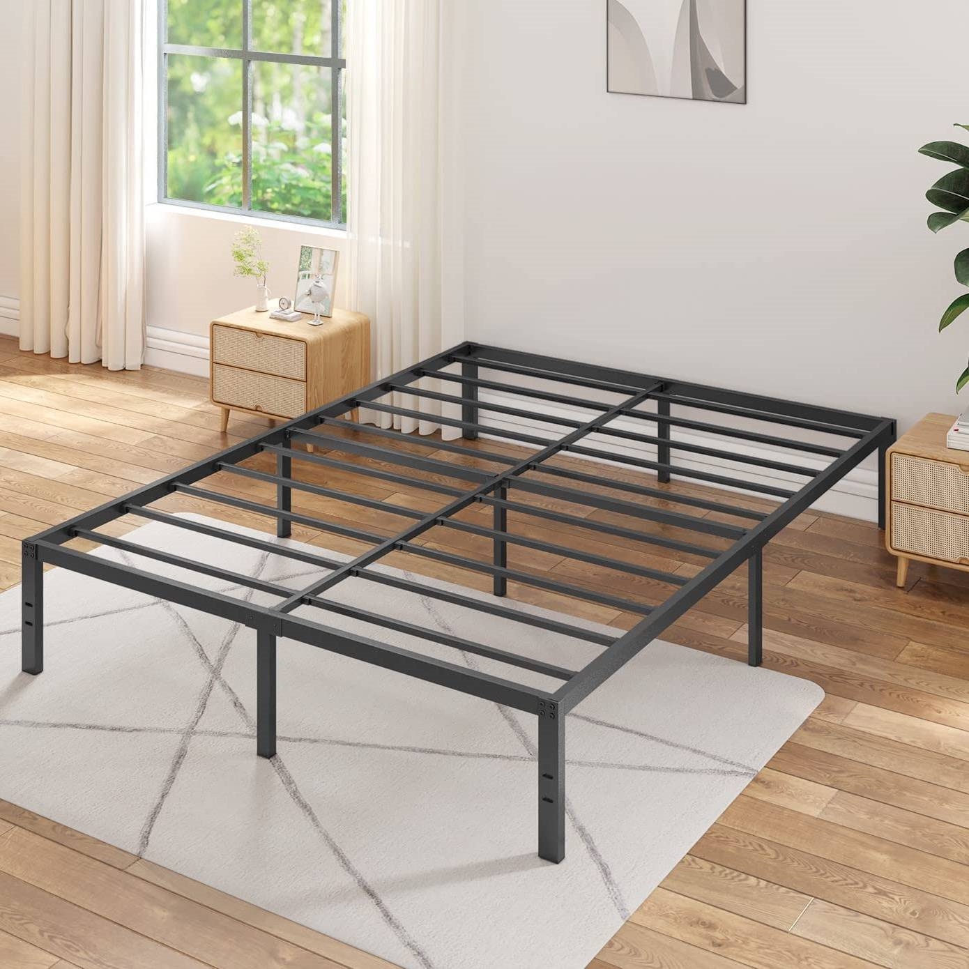 Queen 16-inch Heavy Duty Metal Bed Frame with 3,500 lbs Weight Capacity - Image 2