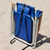 Royal Blue Beach Chair Recliner with Backpack Carrying Straps - Image 3