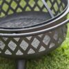 36-inch Bronze Fire Pit with Grill Grate Spark Screen Cover - Image 4