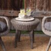 Outdoor Resin Wicker Patio Furniture Set with 2 Chairs Cushions and Side Table - Image 3