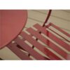 Red 3-Piece Folding Outdoor Patio Furniture Bistro-Style Table and Chairs Set - Image 3