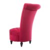 Red Tufted High Back Plush Velvet Upholstered Accent Low Profile Chair - Image 5