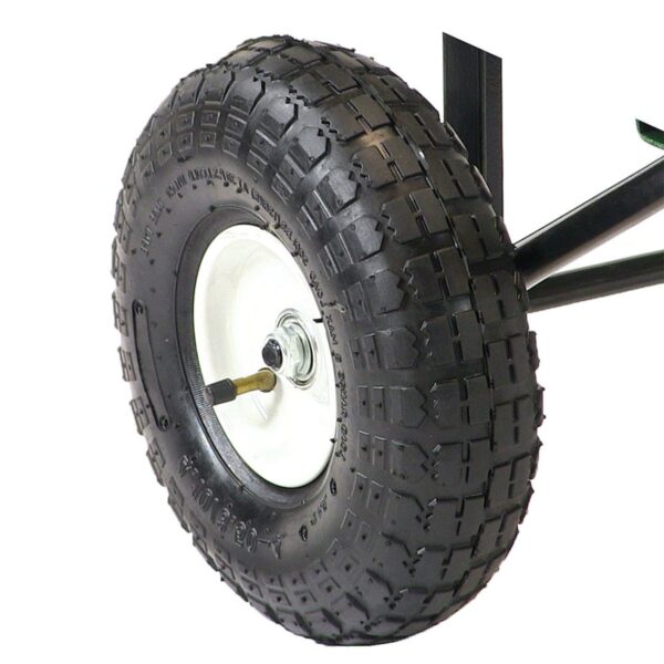 Heavy Duty Red Wheelbarrow Steel Log Garden Cart - Image 5