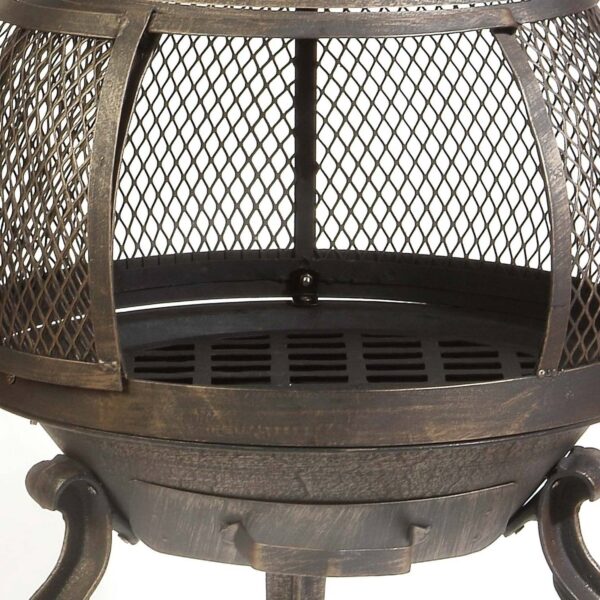 Rustic Outdoor Steel Cast Iron Chimenea Wood Fire Pit - Image 3