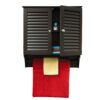 Espresso Wall Mounted Bathroom Cabinet with Shelves and Towel Bar - Image 2