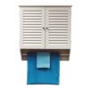 Wall Mounted Bathroom Cabinet with Shelves and Towel Bar in White - Image 3
