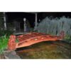 Asian Style Outdoor Functional 6-Ft Wooden Garden Bridge in Sealed Redwood - Image 3