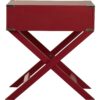 Modern 1-Drawer French Dovetail End Table Nightstand in Red Wood - Image 4