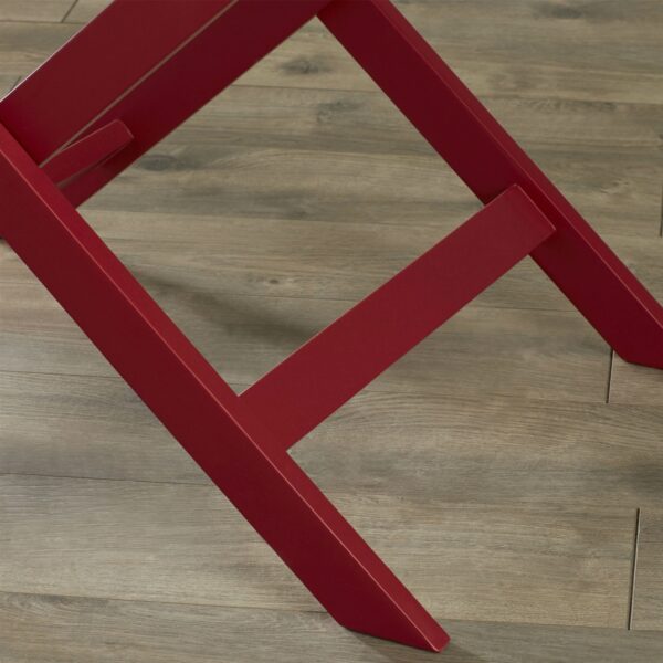 Modern 1-Drawer French Dovetail End Table Nightstand in Red Wood - Image 5