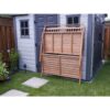 Outdoor Folding Wooden Potting Bench Garden Trellis with Storage Space - Image 5