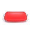 6-Piece Glass Bakeware Food Storage Set with Red Plastic Lids - Image 3