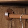 Rustic Oak Drawer and Garment Rod Wardrobe Armoire - Image 4