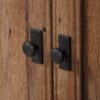 Rustic Oak Drawer and Garment Rod Wardrobe Armoire - Image 5