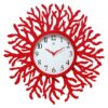 Red Coral Reef Modern Wall Clock Ocean Beach Theme - 22-inch Diameter