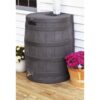 Brown Oak 50-Gallon Plastic Rain Barrel with Bottom Spigot - Image 2
