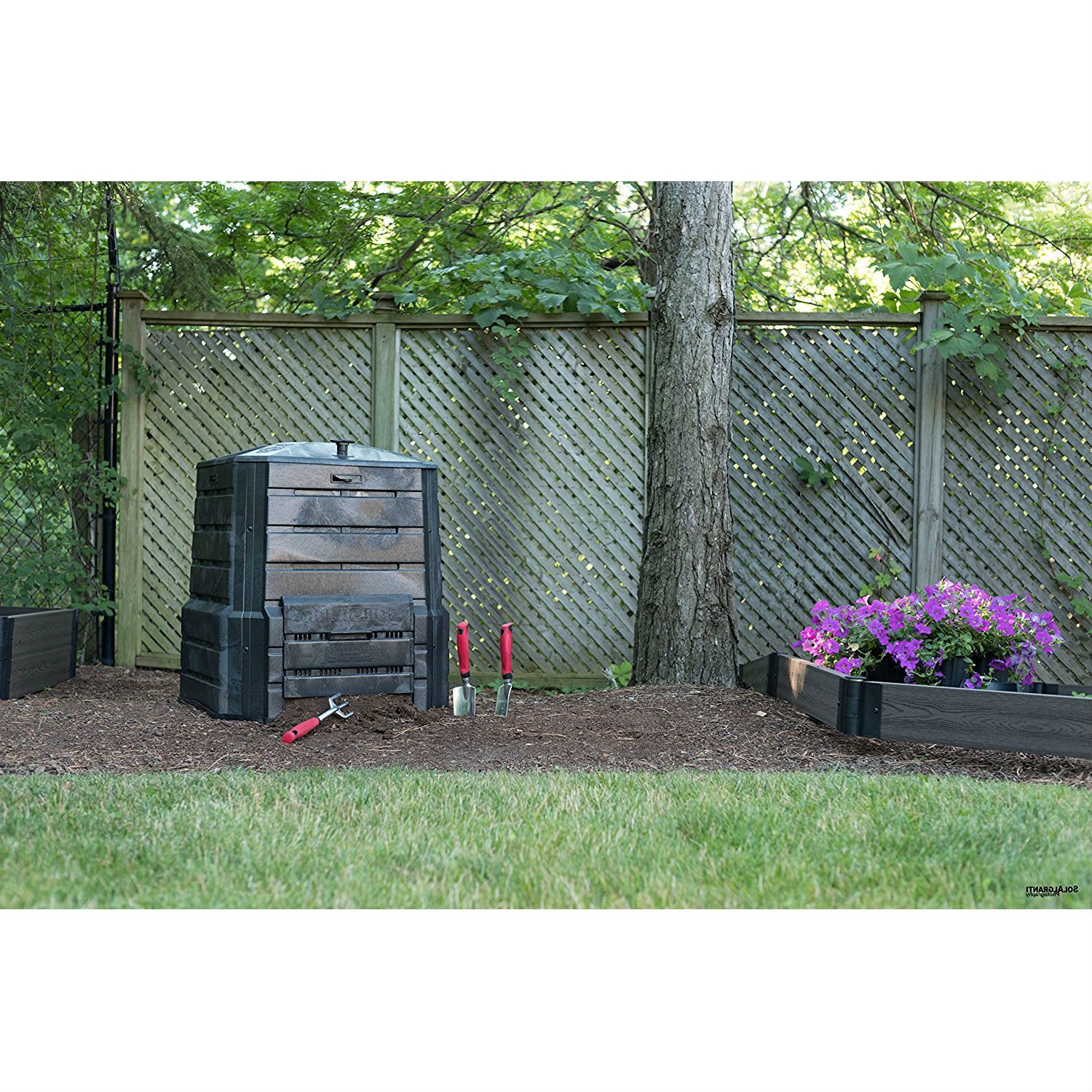 Black Plastic Compost Bin Composter for Home Garden Composting - 94 Gallon - Image 3