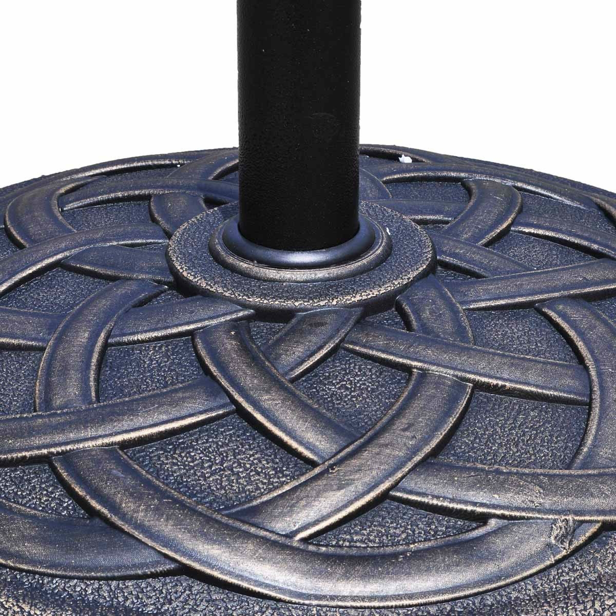 Round Bronze Finish Heavy Duty Outdoor Umbrella Base Stand - Image 3