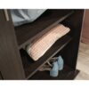 FarmHouse Espresso Oak Sliding Doors Garment Rod Wardrobe Armoire - Image 4