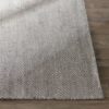 Gray 3' x 5' Flat Woven Hand Made Wool/Cotton Gray Area Rug - Image 4