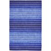 2' x 3' Striped Hand-Tufted Wool/Cotton Blue Area Rug