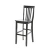 Set of 2 - 30-inch Solid Hardwood Bar Stools in Black Finish - Image 2