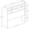 Twin size Modern Bookcase Headboard in White Wood Finish - Image 4