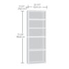 Contemporary 5-Shelf Bookcase Bookshelf in Soft White Wood Finish - Made in USA - Image 3