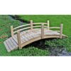 4-Ft Garden Bridge with Rails in Cedar Wood - Image 2