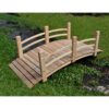 4-Ft Garden Bridge with Rails in Cedar Wood - Image 3