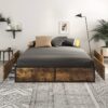 Queen Metal Wood Platform Bed Frame with 4 Storage Drawers - 800 lbs Max Weight - Image 2