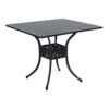 Square 39 x 39 inch Outdoor Patio Dining Table with Black Metal Finish - Image 2