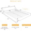 King Modern Black Faux Leather Upholstered Platform Bed Frame with Headboard - Image 4