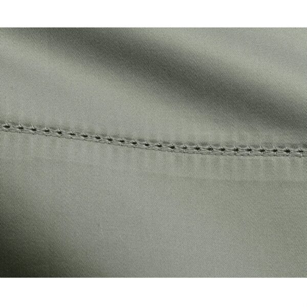 California King size 400 Thread Count Cotton Sheet Set in Sage Green - Image 2