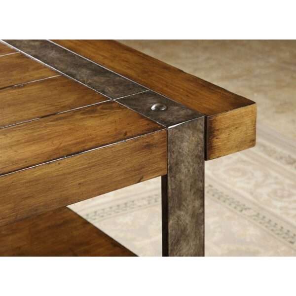 Contemporary Modern Classic Coffee Table in Worn Oak Finish - Image 2
