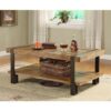 Contemporary Modern Classic Coffee Table in Worn Oak Finish - Image 3