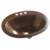 Copper Oval Bathroom Sink 20 x 16 inch - Image 2