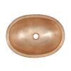 Pure Copper 19-inch Oval Bathroom Sink Unfinished - Image 2