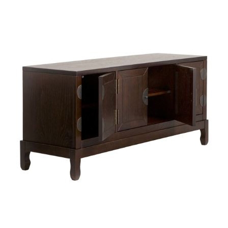 Oriental Style Entertainment Center in Espresso Finish - Image 4